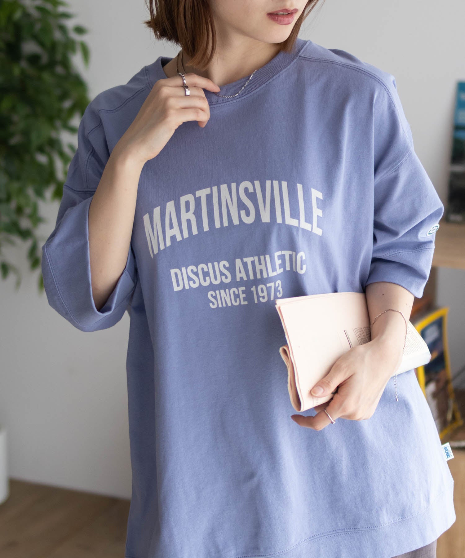 ディスカス アスレチック DISCUS ATHLETIC カレッジワイドTシャツ （ブルー） ブルー