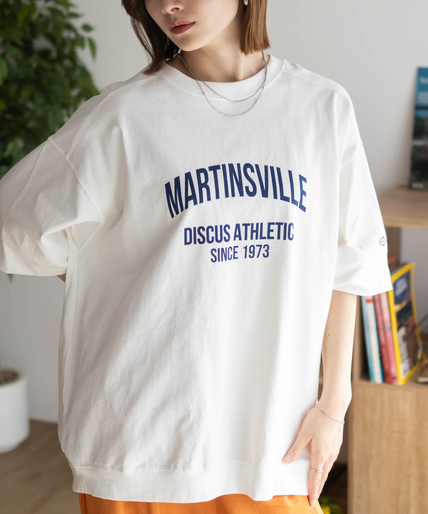 ディスカス アスレチック DISCUS ATHLETIC カレッジワイドTシャツ （ブルー） ブルー