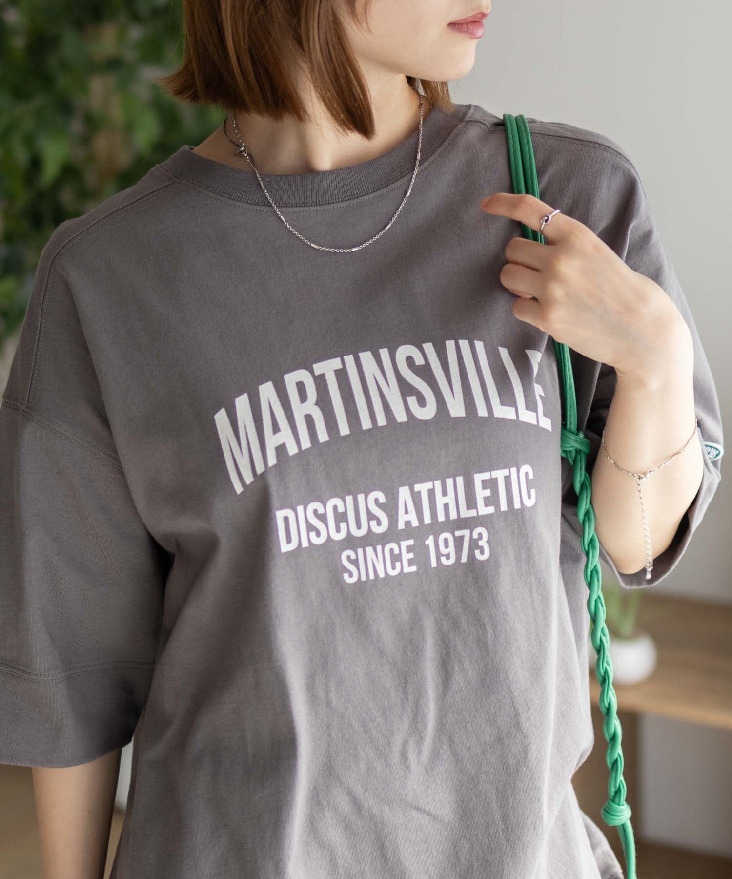 ディスカス アスレチック DISCUS ATHLETIC カレッジワイドTシャツ （チャコール） チャコール