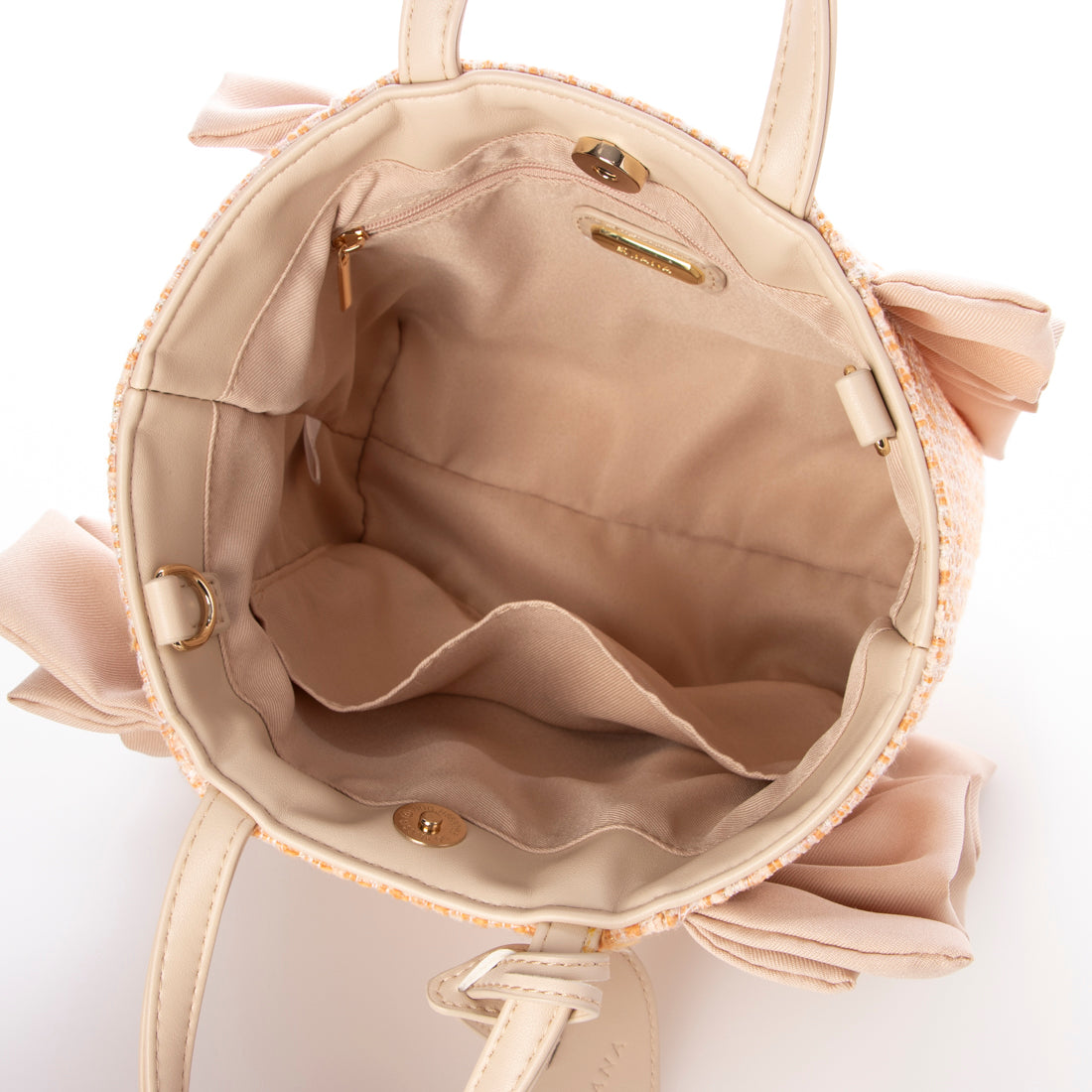 ダイアナ DIANA フリルミニBAG （オレンジ生地） オレンジ生地