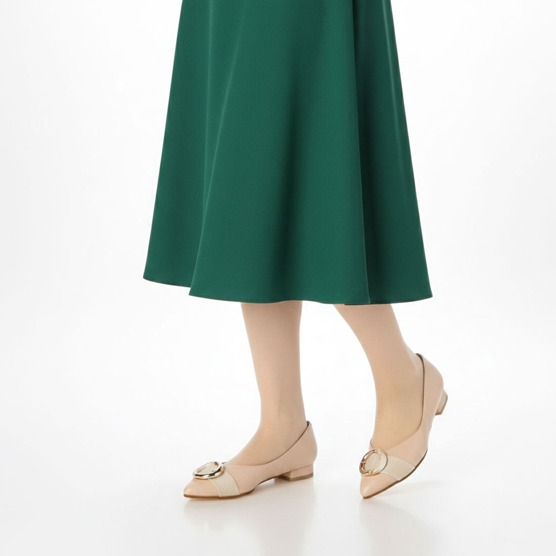 ダイアナ DIANA フラットパンプス （オレンジカーフ） オレンジカーフ