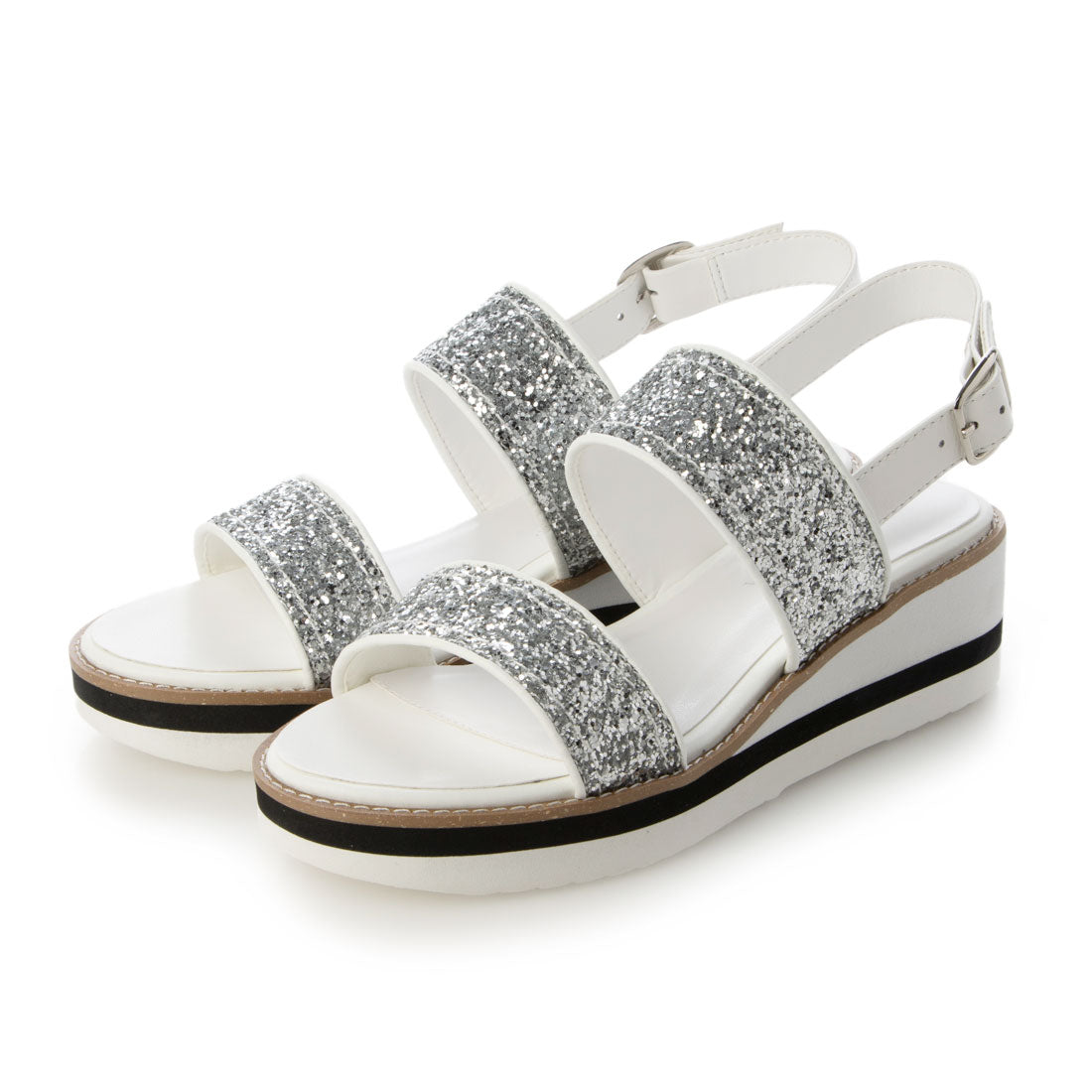 ダイアナ DIANA サンダル KW54223T,シルバー光布