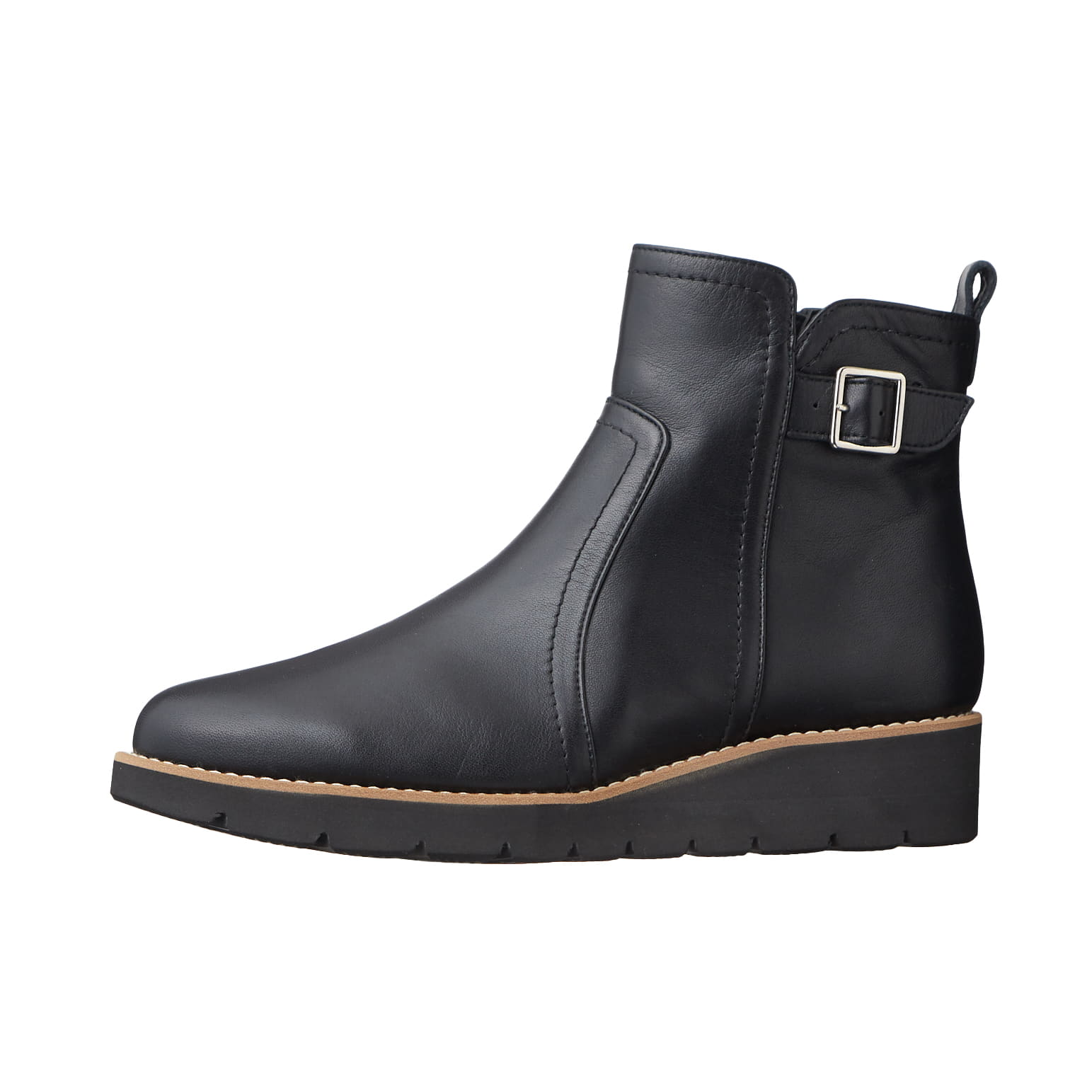 ダイアナウェルフィット DIANA WELL FIT ショートブーツ （黒カーフ） 黒カーフ