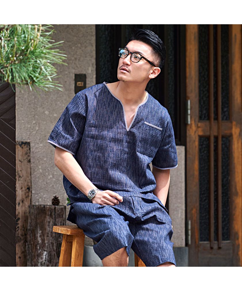 ディータ Dita Dita オーガニック甚平 キーネック＆Vネックヘンリー 夏 祭り