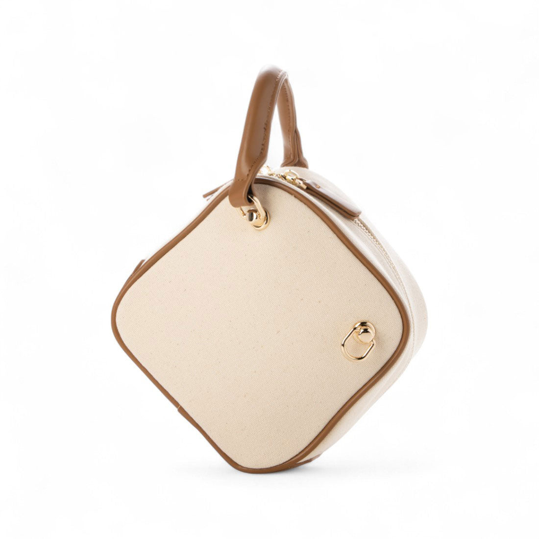 ドゥ アルシーヴ DOUX ARCHIVES キャンバス×合革スクエアショルダーバッグ （CAMEL） CAMEL