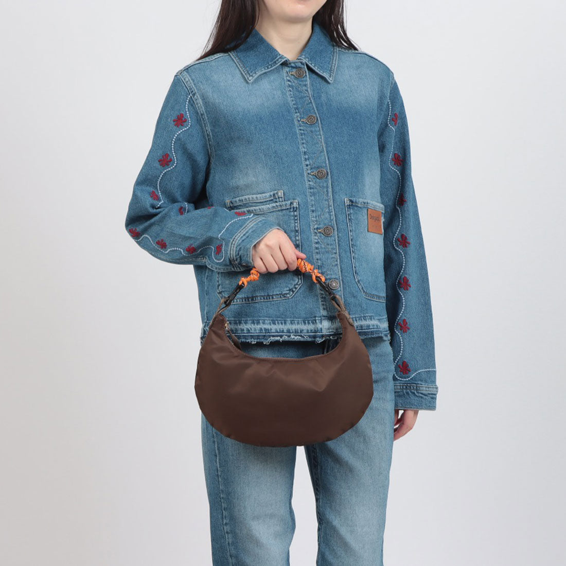 ドゥ アルシーヴ DOUX ARCHIVES [ルベルニ]Cord moon bag S(N) （BRN） BRN