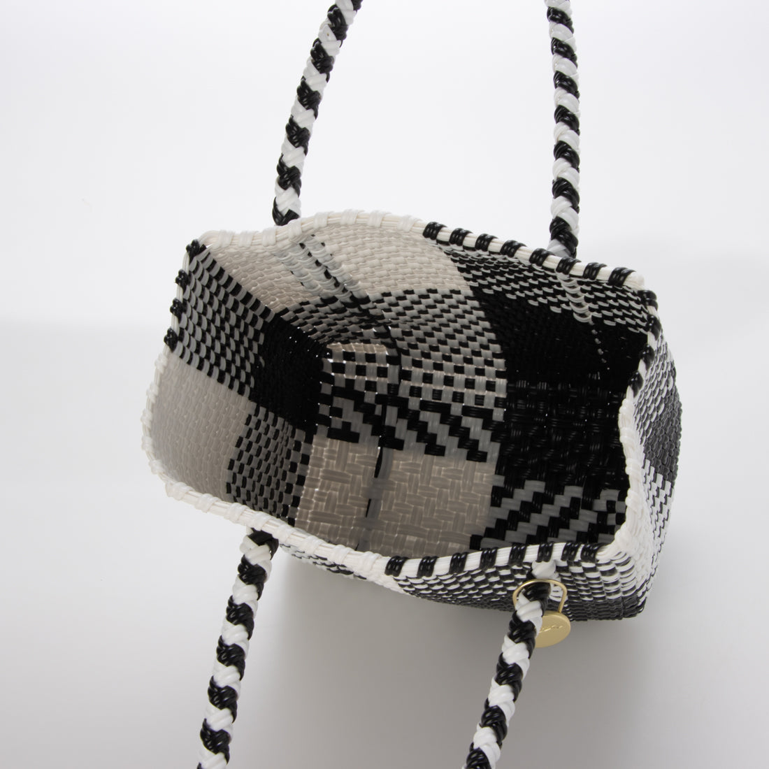 ドゥ アルシーヴ DOUX ARCHIVES 【Letra】MERCADO BAG MINI STYLE BLOCKS （WH/BK） WH/BK
