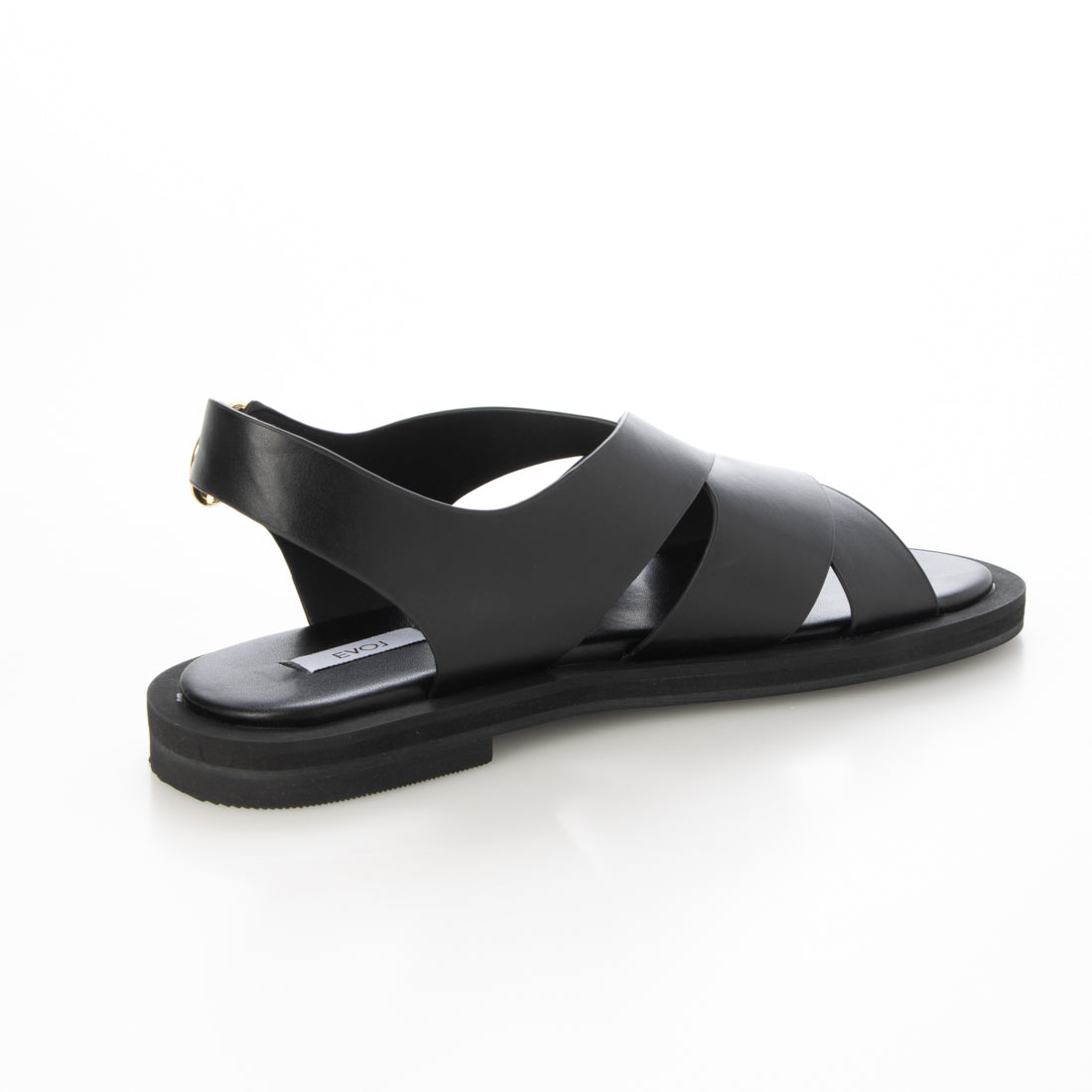 ドゥ アルシーヴ DOUX ARCHIVES クロスデザインフラットサンダル （BLK） BLK