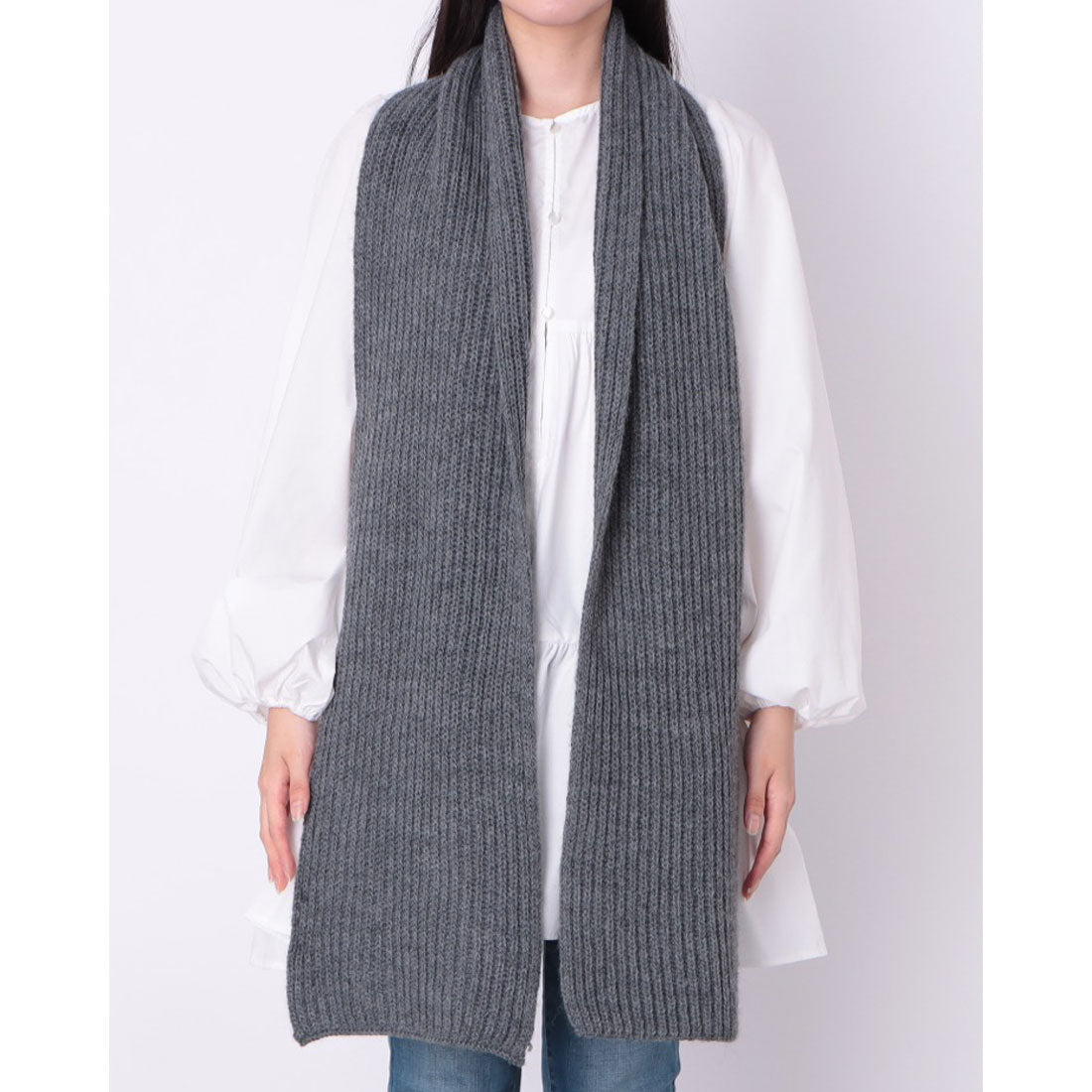 ドゥ アルシーヴ DOUX ARCHIVES 【Fratelli Talli】ニットマフラー （GRY） GRY