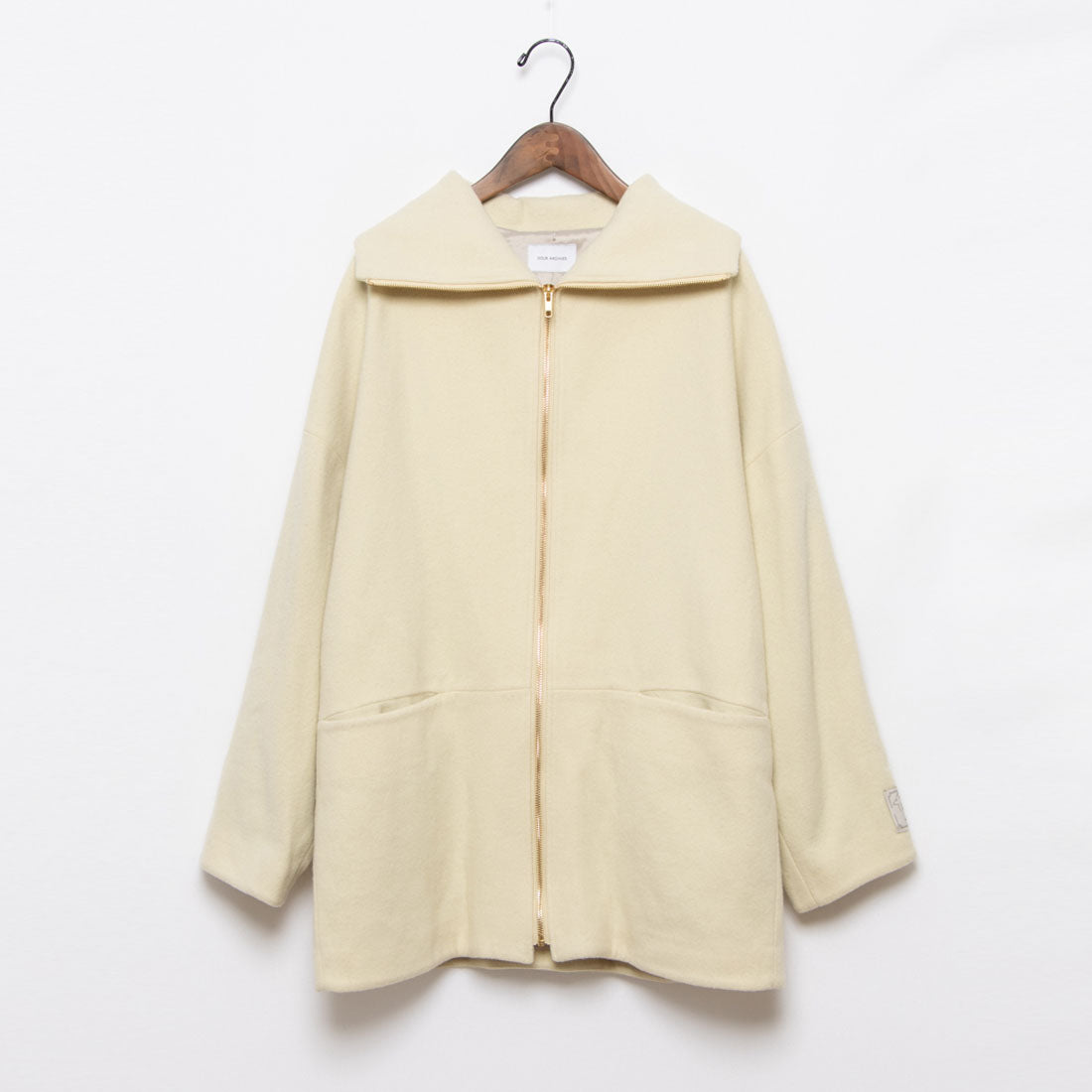 ドゥ アルシーヴ DOUX ARCHIVES ジップセーラーカラーミドルコート （YEL） YEL