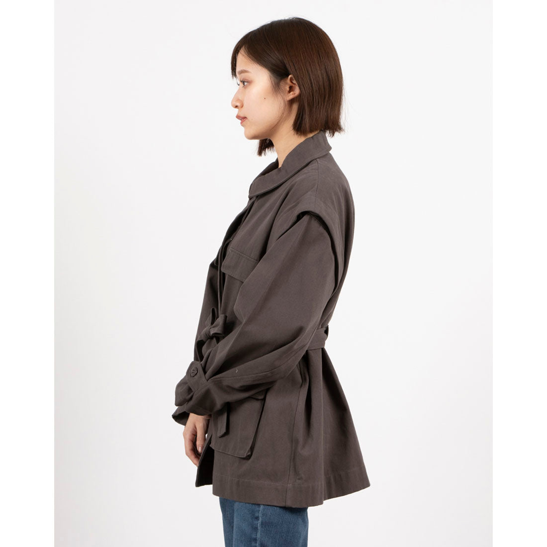 ドゥ アルシーヴ DOUX ARCHIVES スイッチスリーブミリタリージャケット （BEG） BEG