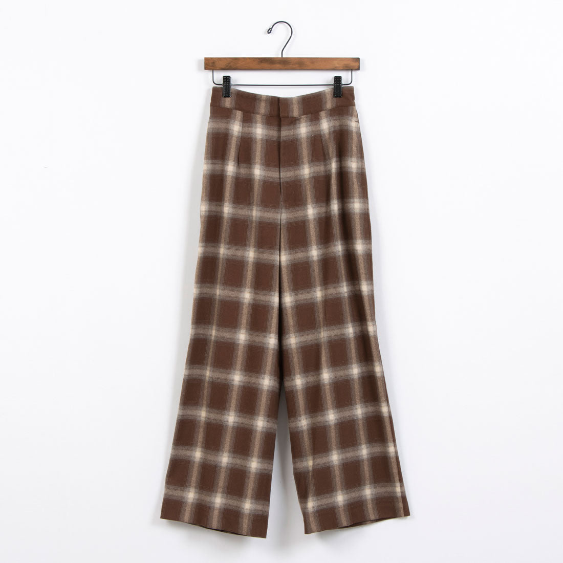 ドゥ アルシーヴ DOUX ARCHIVES チェック柄ワイドパンツ （BRN） BRN