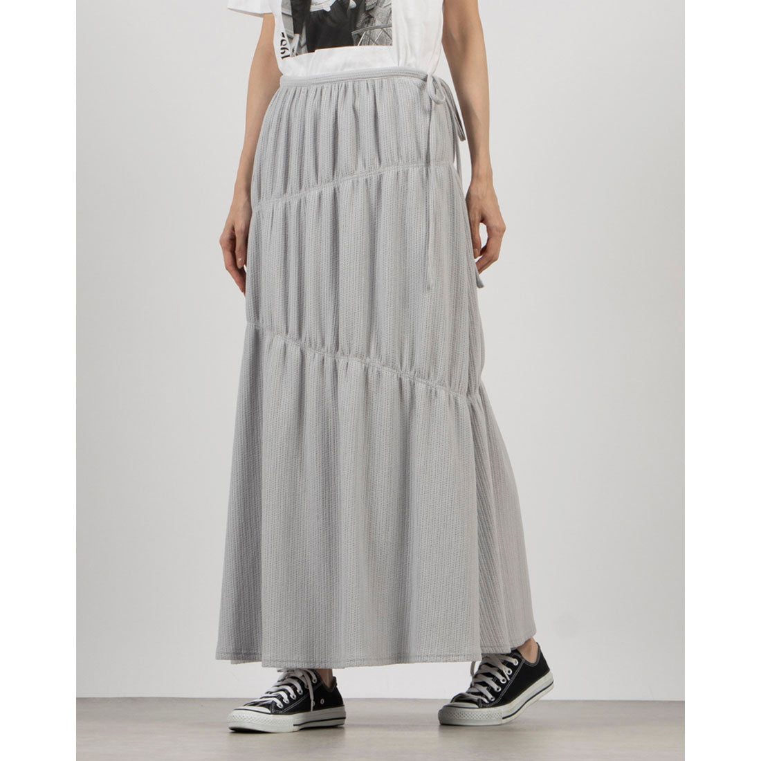 ドゥ アルシーヴ DOUX ARCHIVES シャーリングロングスカート/ （GRY） GRY