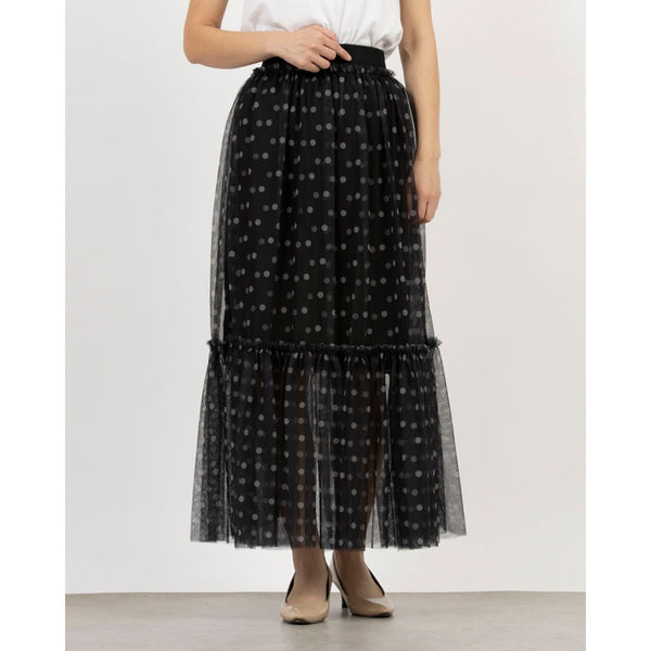 Doux Archives Dot Chiffon Skirt