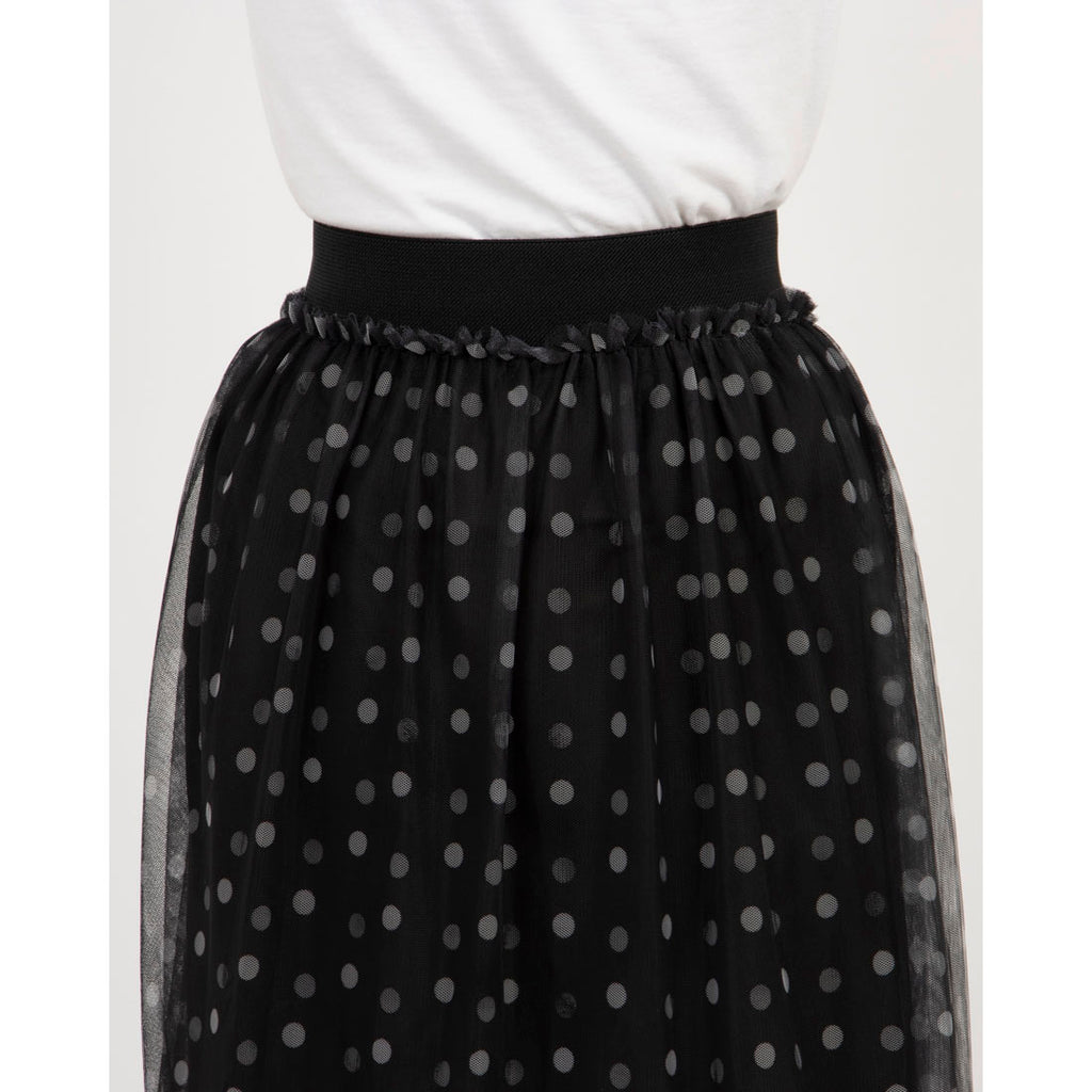 Doux Archives Dot Chiffon Skirt