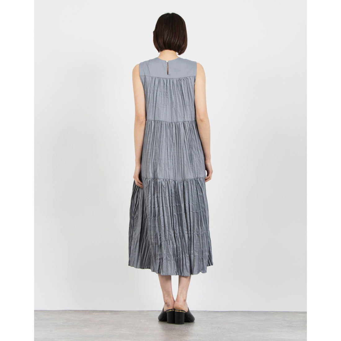 ドゥ アルシーヴ DOUX ARCHIVES ウォッシャブル切り替えハンドプリーツワンピース （BLK） BLK