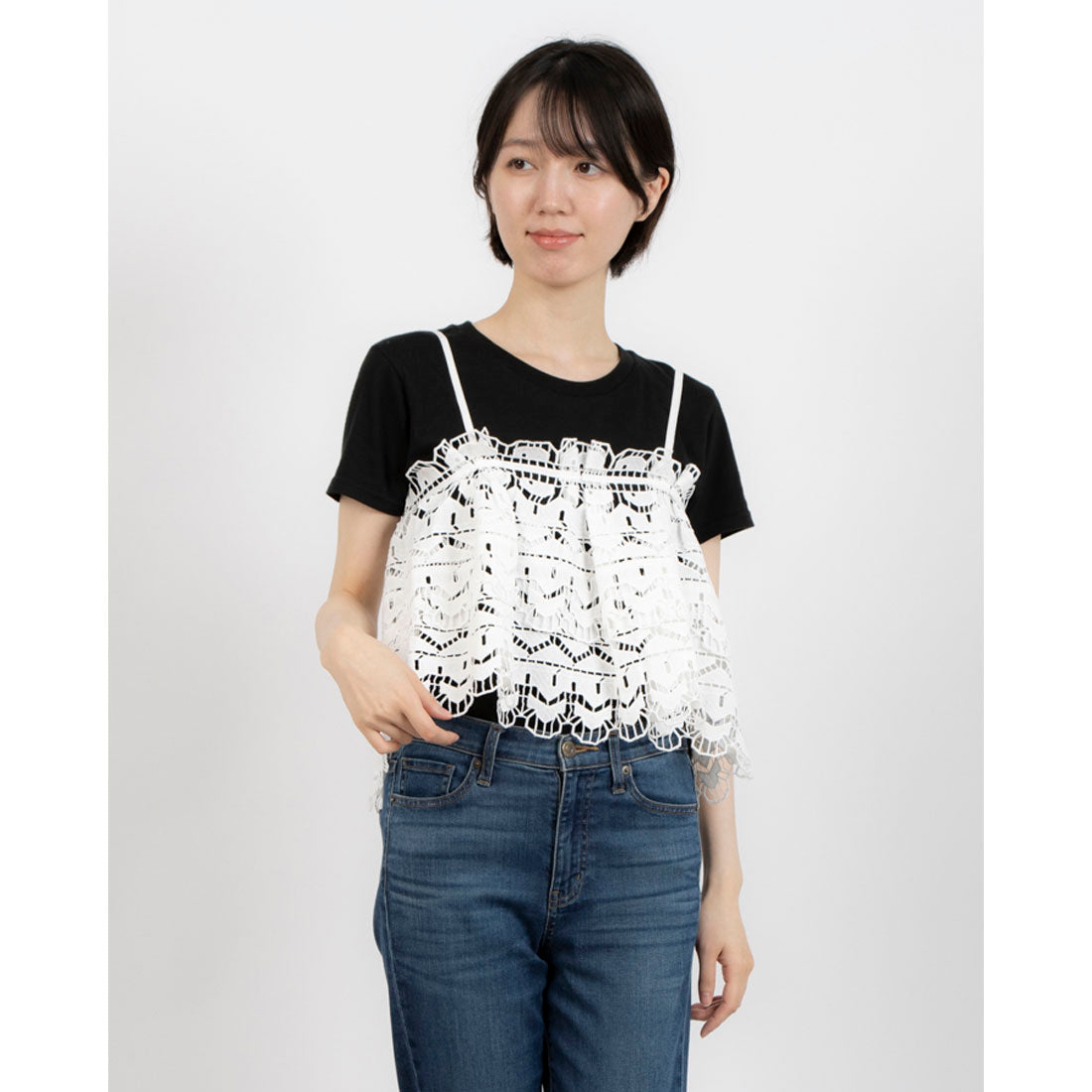 ドゥ アルシーヴ DOUX ARCHIVES フリルレースキャミ （OFWH） OFWH