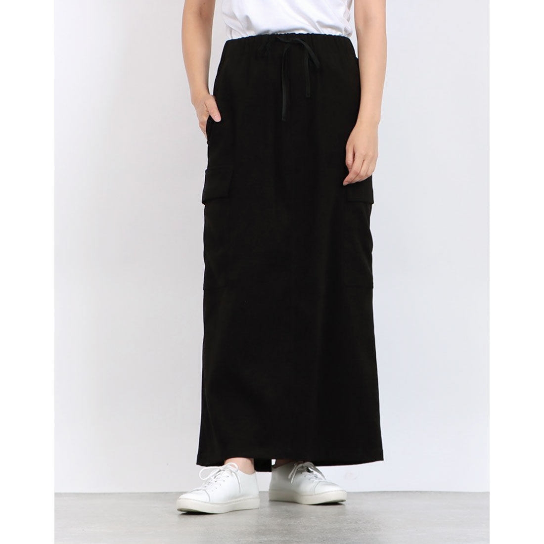 ドゥ アルシーヴ DOUX ARCHIVES フェイクスエードカーゴスカート （BLK） BLK