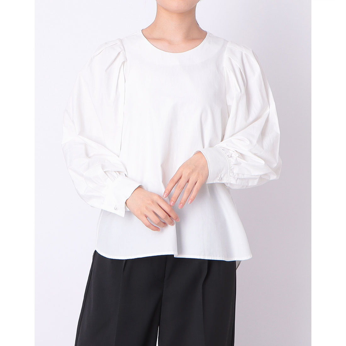 ドゥ アルシーヴ DOUX ARCHIVES タックボリュームスリーブブラウス （OFWH） OFWH