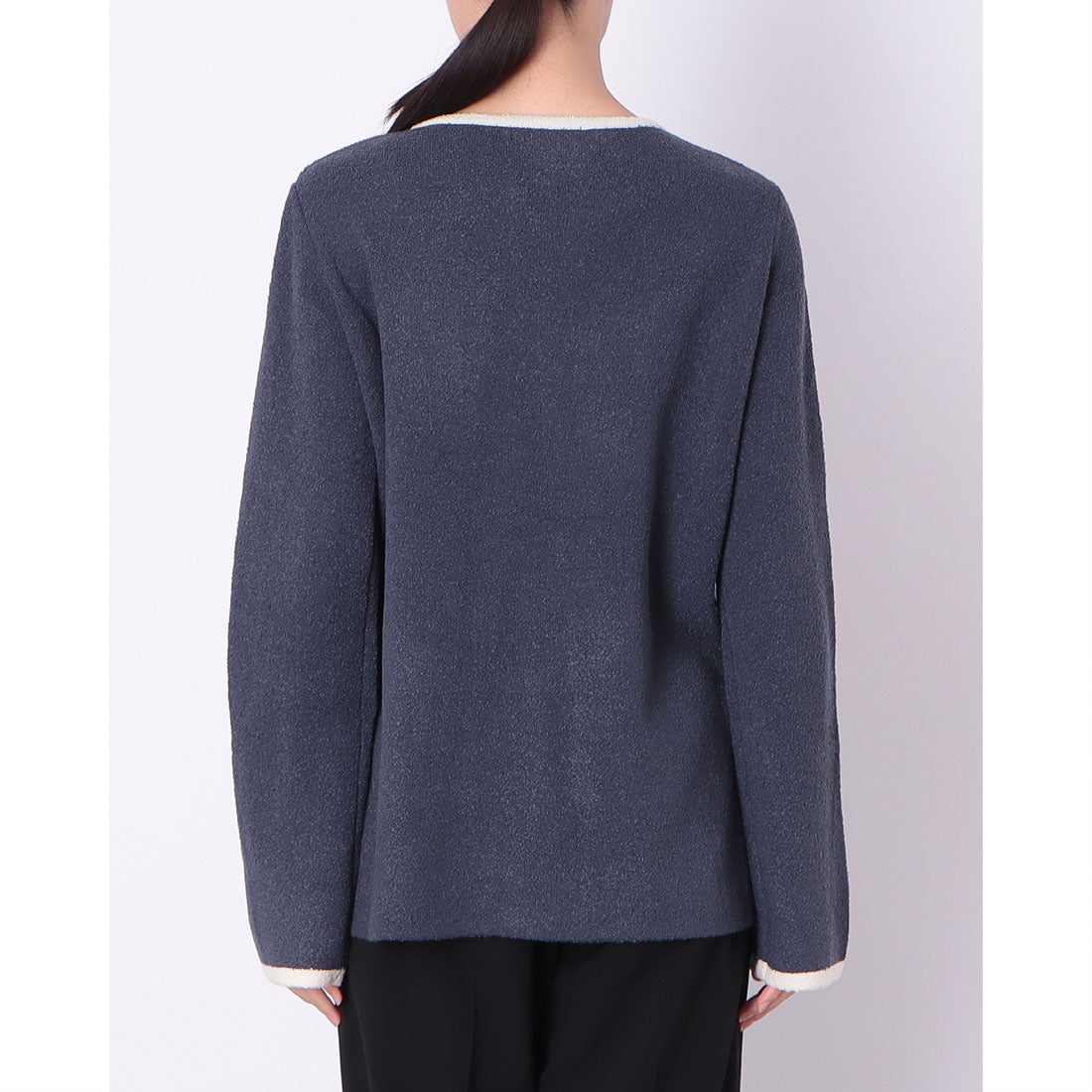 ドゥ アルシーヴ DOUX ARCHIVES バイカラーブークレニットジャケット （NVY） NVY