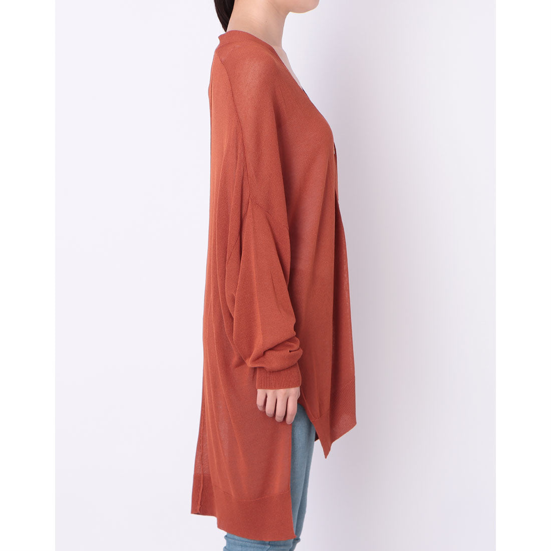 ドゥ アルシーヴ DOUX ARCHIVES シアーミドルカーディガン （TERRACOTTA） TERRACOTTA