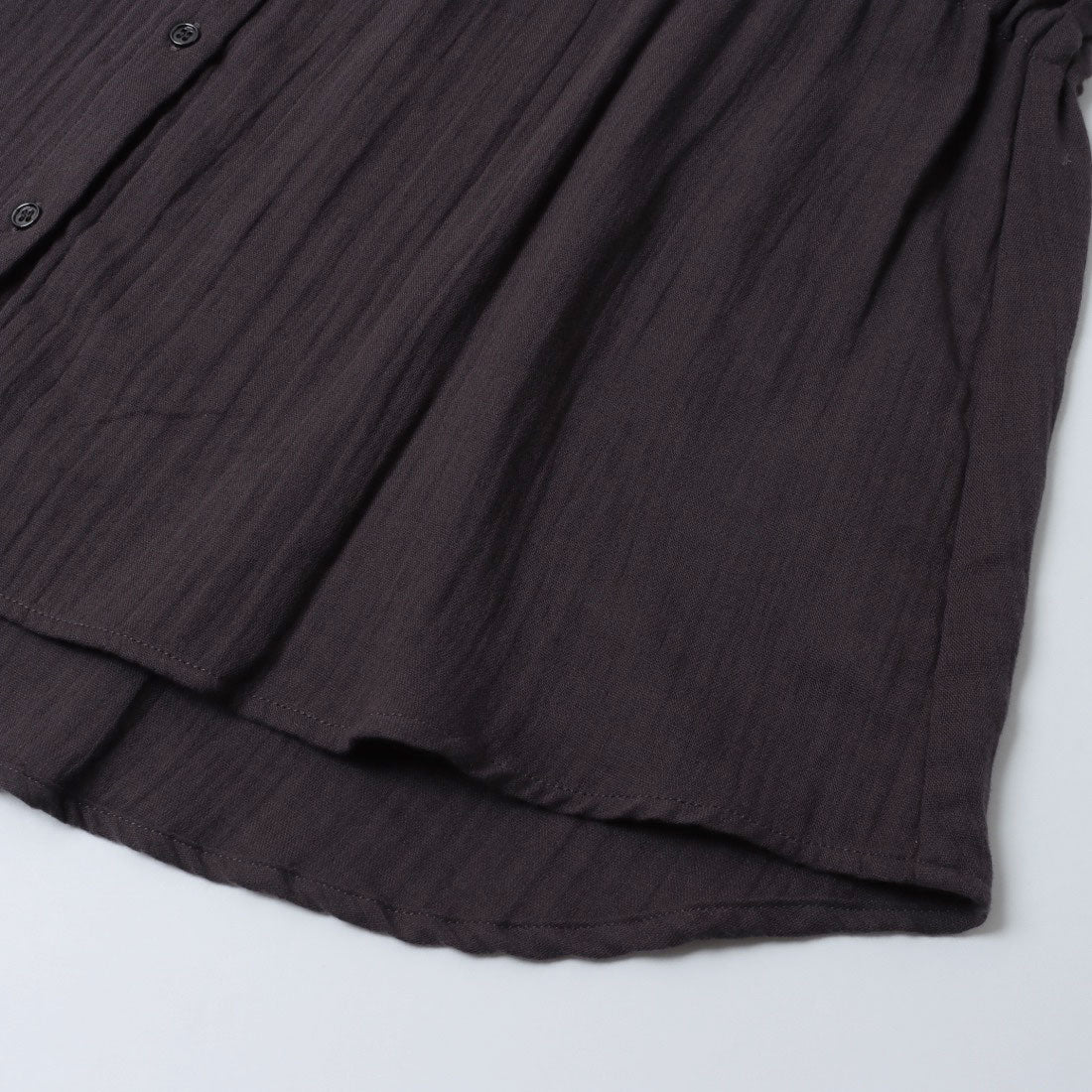 ドゥ アルシーヴ DOUX ARCHIVES ダブルガーゼ前開きシャツ （CHARCOAL GRAY） CHARCOAL GRAY