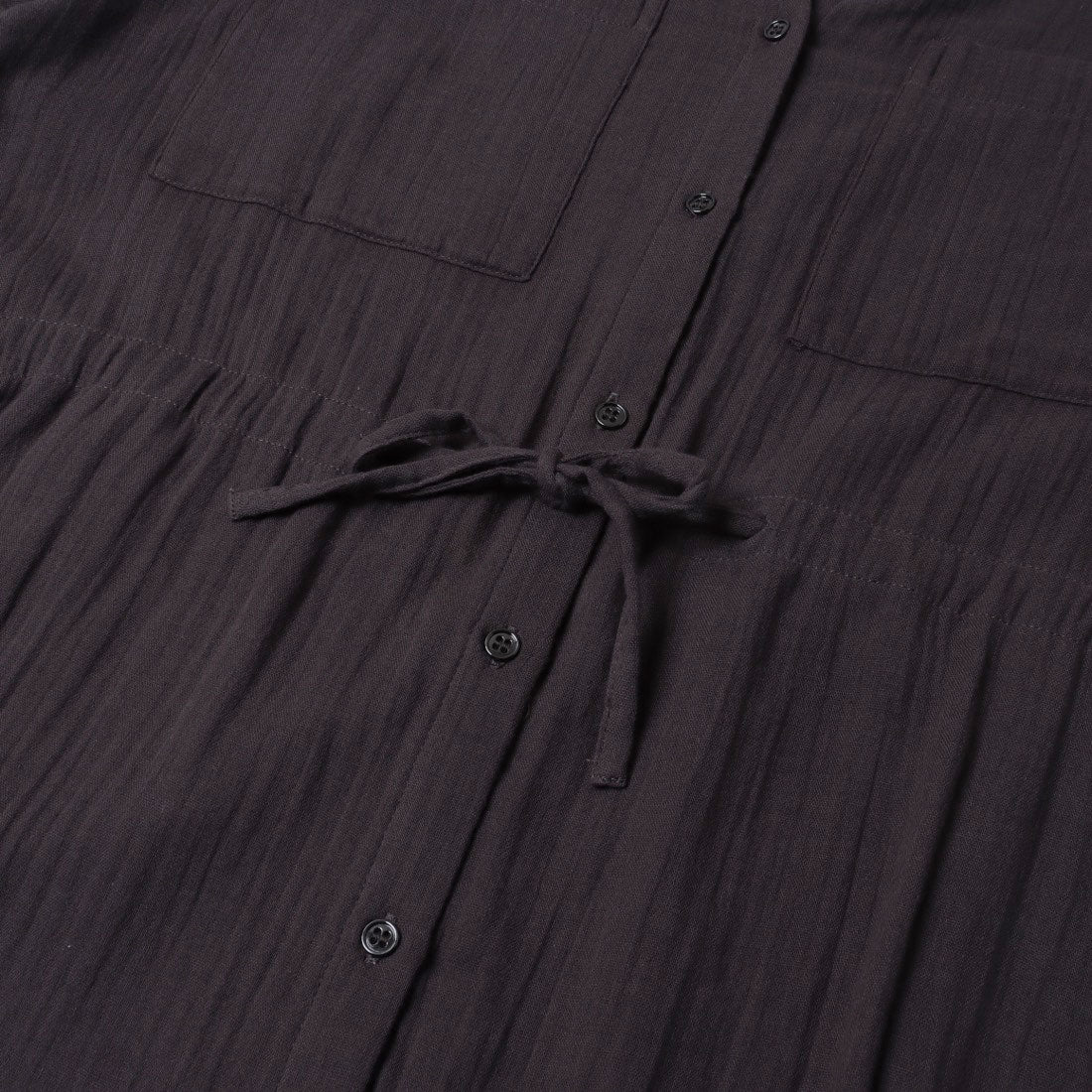 ドゥ アルシーヴ DOUX ARCHIVES ダブルガーゼ前開きシャツ （CHARCOAL GRAY） CHARCOAL GRAY