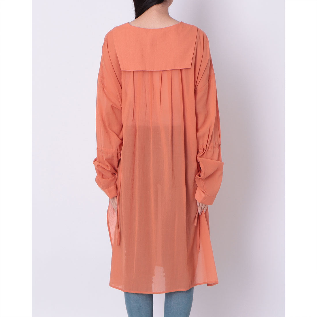 ドゥ アルシーヴ DOUX ARCHIVES コットンシフォンセーラーチュニック （ORANGE） ORANGE