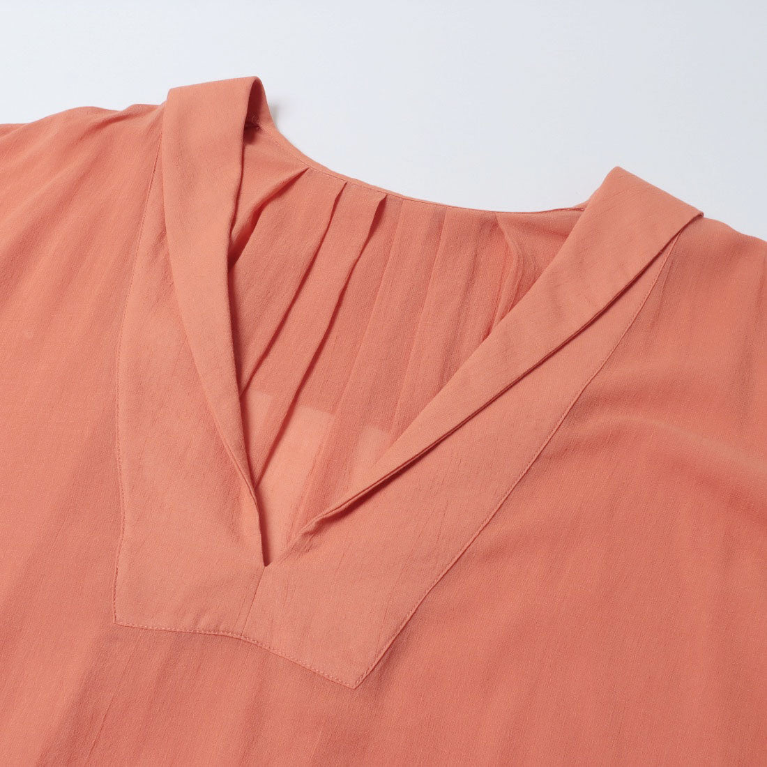 ドゥ アルシーヴ DOUX ARCHIVES コットンシフォンセーラーチュニック （ORANGE） ORANGE