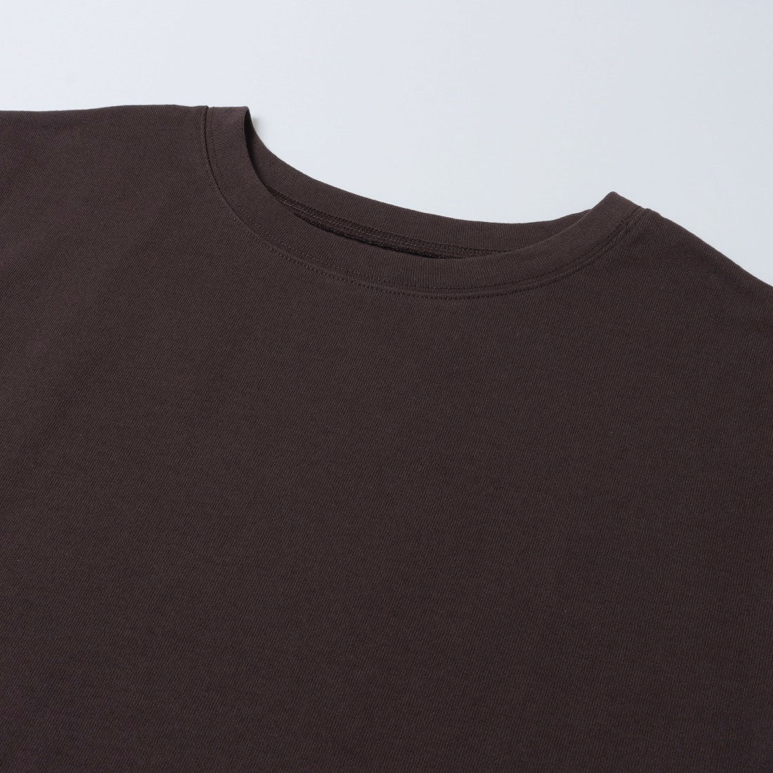 ドゥ アルシーヴ DOUX ARCHIVES スラブ袖きりっぱなしフレンチTシャツ （BROWN） BROWN