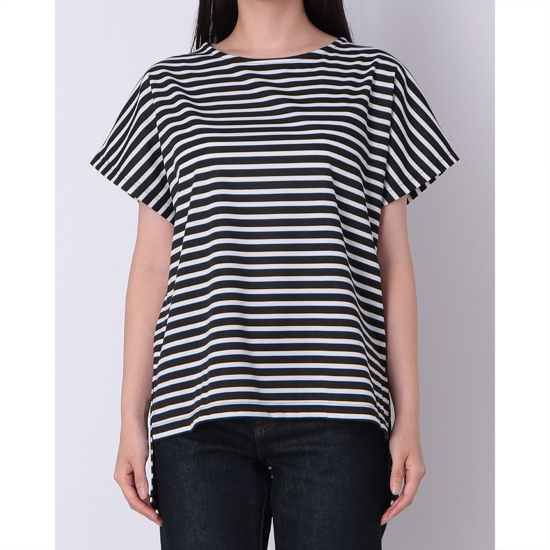 ドゥ アルシーヴ DOUX ARCHIVES ボーダーフレンチプルオーバー （BLACK） BLACK