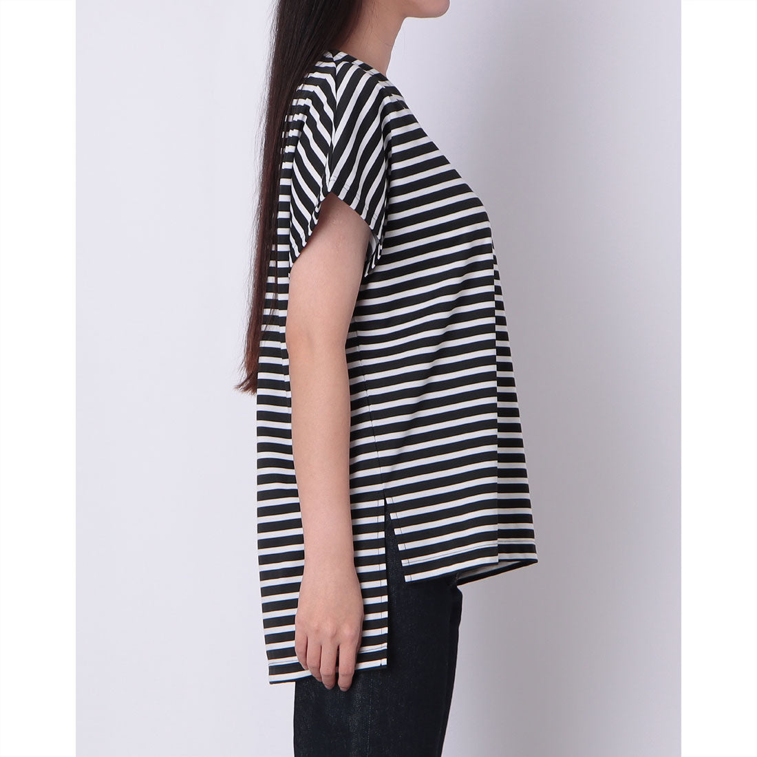 ドゥ アルシーヴ DOUX ARCHIVES ボーダーフレンチプルオーバー （BLACK） BLACK