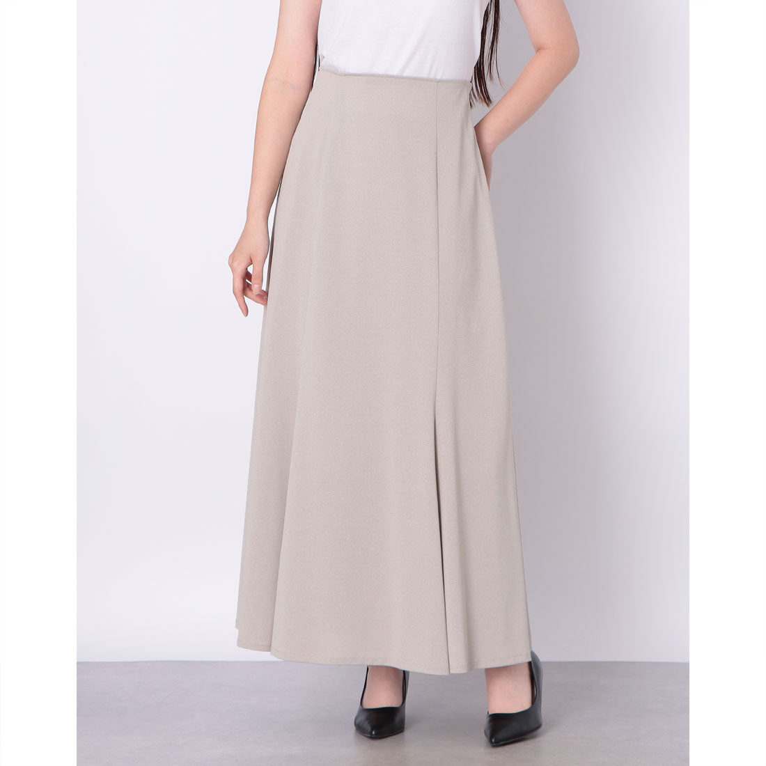 ドゥ アルシーヴ DOUX ARCHIVES 麻調切替マーメイドスカート （BEIGE） BEIGE