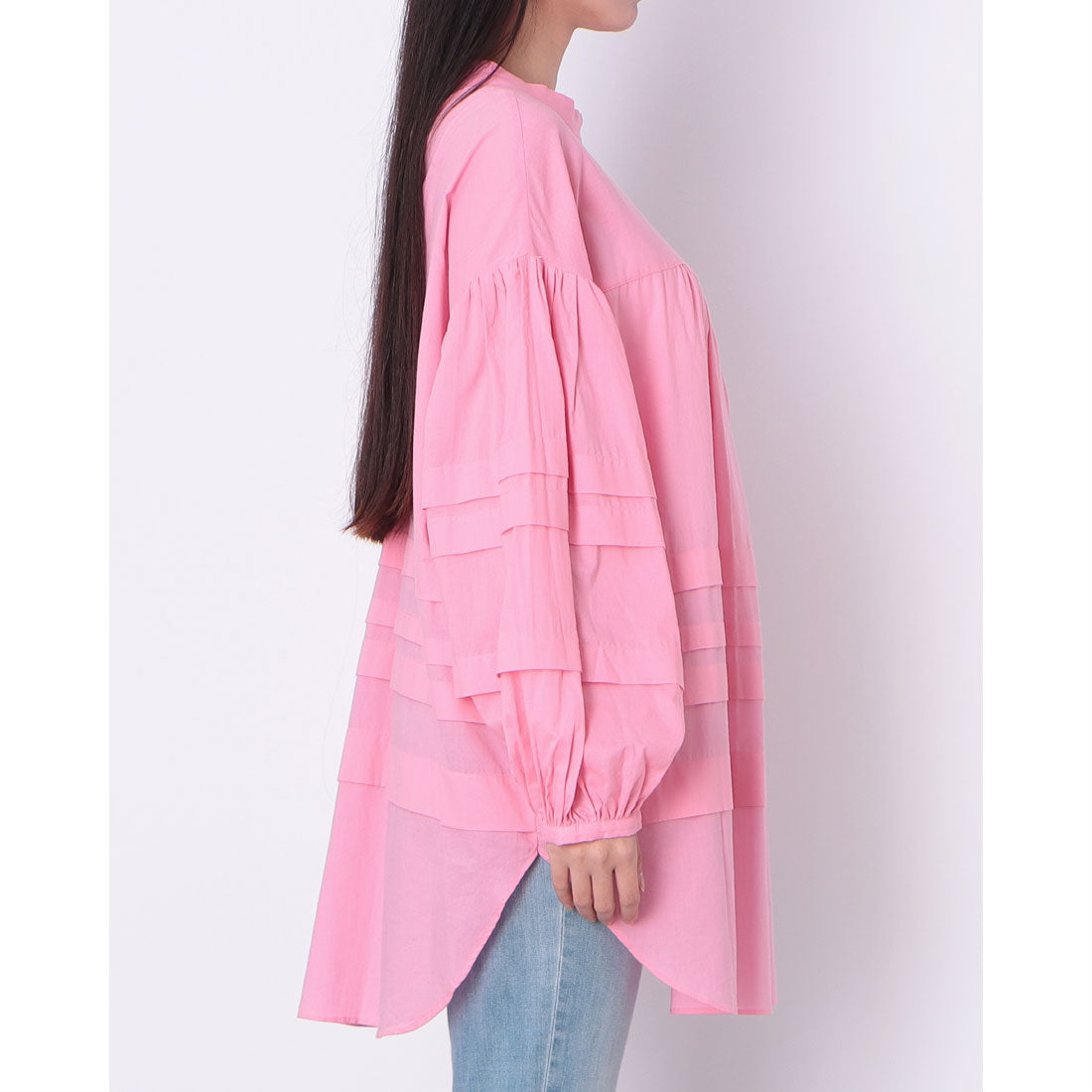 ドゥ アルシーヴ DOUX ARCHIVES 前後2way裾切替チュニックブラウス （PINK） PINK