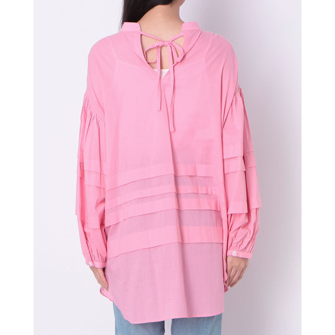 ドゥ アルシーヴ DOUX ARCHIVES 前後2way裾切替チュニックブラウス （PINK） PINK