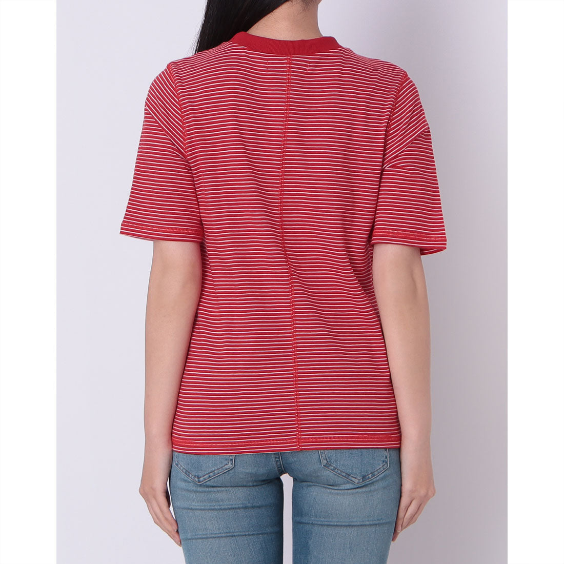 ドゥ アルシーヴ DOUX ARCHIVES プチボーダーステッチ半袖Tシャツ （RED） RED