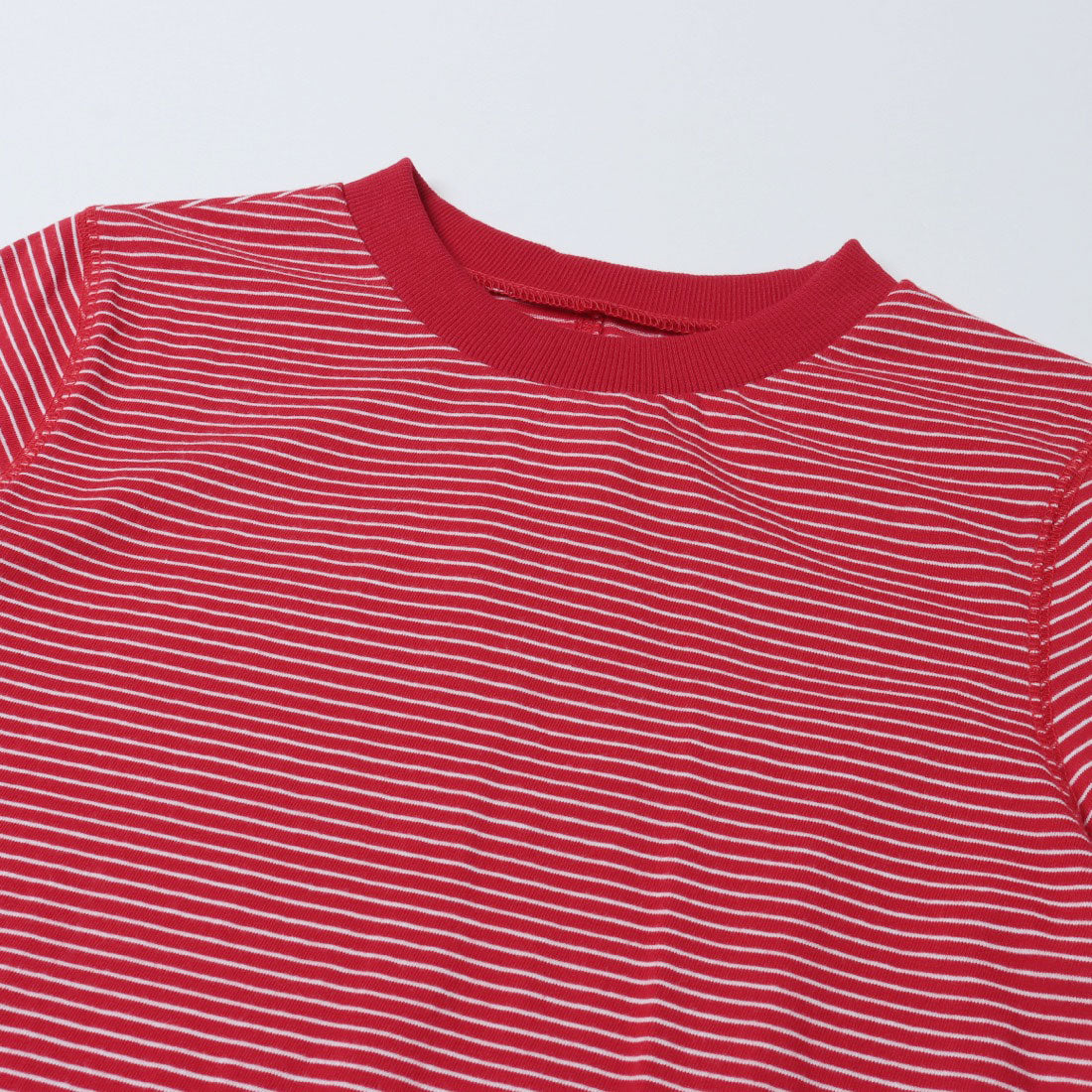 ドゥ アルシーヴ DOUX ARCHIVES プチボーダーステッチ半袖Tシャツ （RED） RED