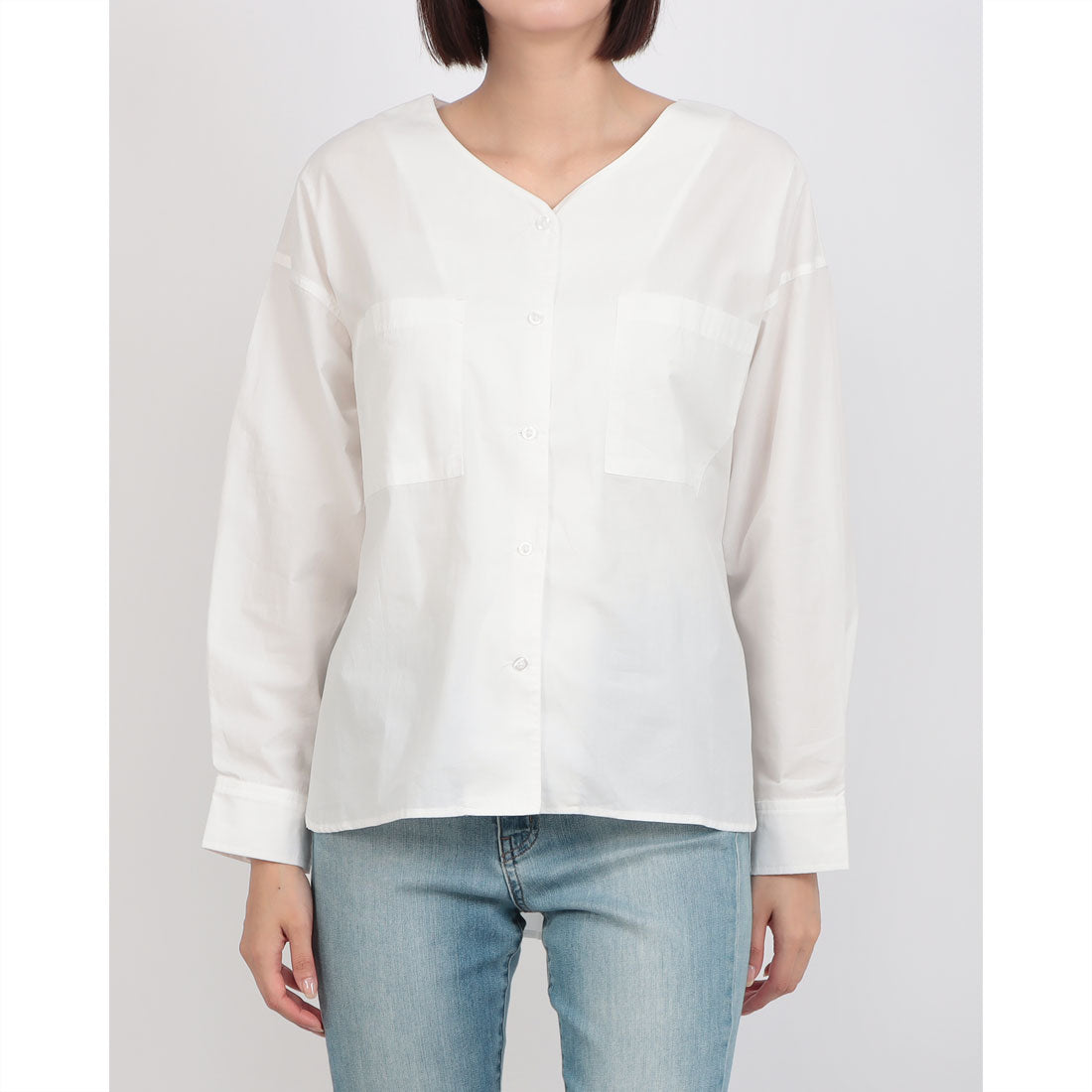 ドゥ アルシーヴ DOUX ARCHIVES Vネックシャツ （OFF WHITE） OFF WHITE