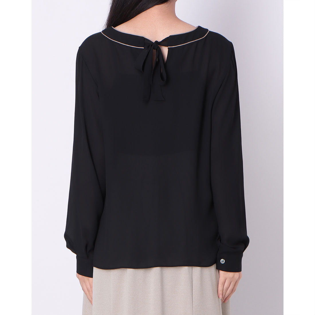 ドゥ アルシーヴ DOUX ARCHIVES 衿ライン2WAYブラウス （BLACK） BLACK