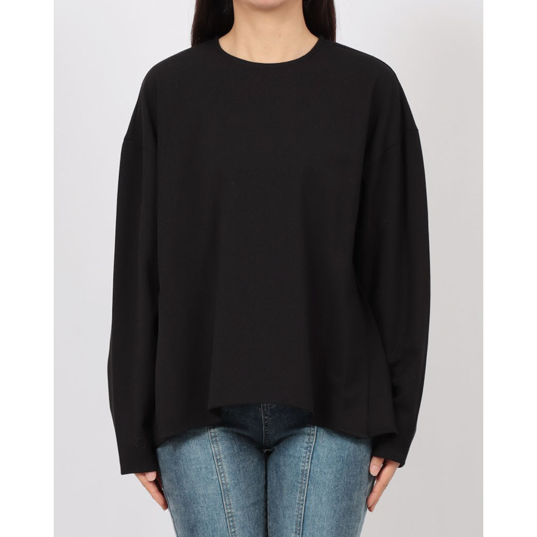 ドゥ アルシーヴ DOUX ARCHIVES ウォッシャブルウールライクブラウス （BLK） BLK