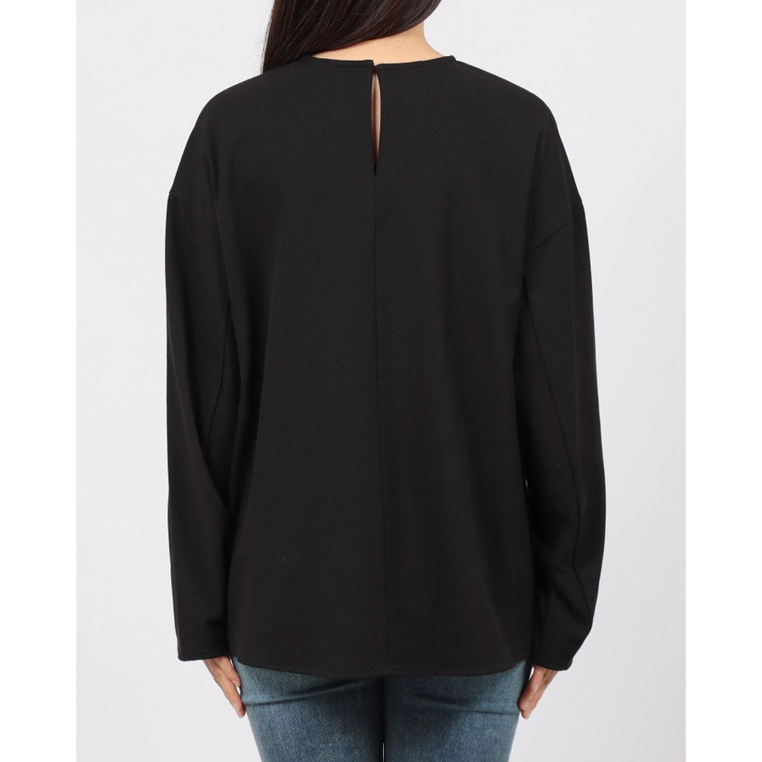 ドゥ アルシーヴ DOUX ARCHIVES ウォッシャブルウールライクブラウス （BLK） BLK