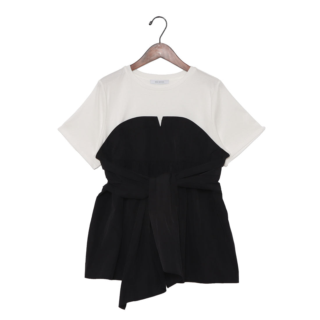 ドゥ アルシーヴ DOUX ARCHIVES カットドッキングペプラムトップス （BLK） BLK