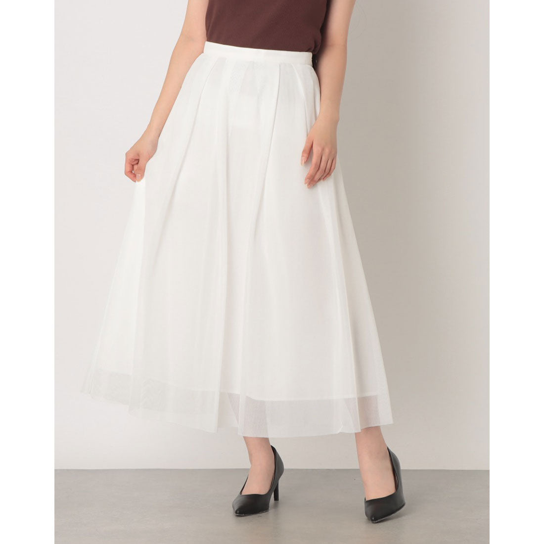 ドゥ アルシーヴ DOUX ARCHIVES メッシュタックスカート （WHT） WHT