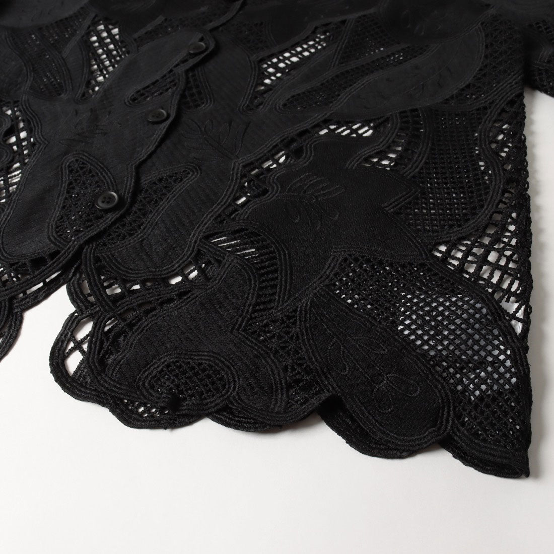 ドゥ アルシーヴ DOUX ARCHIVES かぎ針レースカーディガン （BLK） BLK