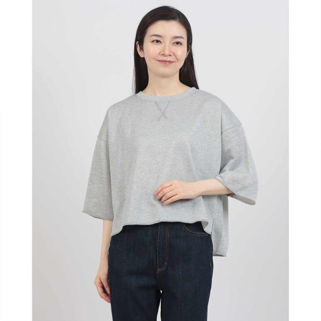 ドゥ アルシーヴ DOUX ARCHIVES ラメミニ裏毛プルオーバー （GRY） GRY