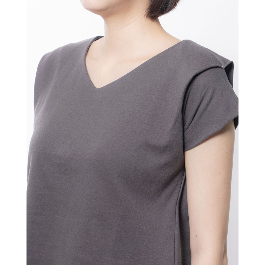 ドゥ アルシーヴ DOUX ARCHIVES ノースリーブTシャツ チャコール