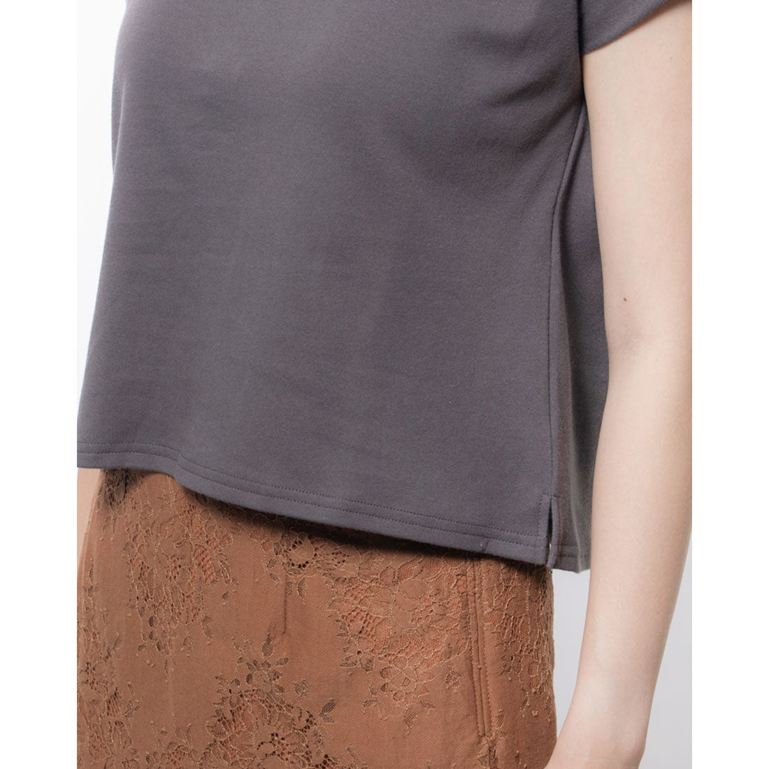 ドゥ アルシーヴ DOUX ARCHIVES ノースリーブTシャツ チャコール