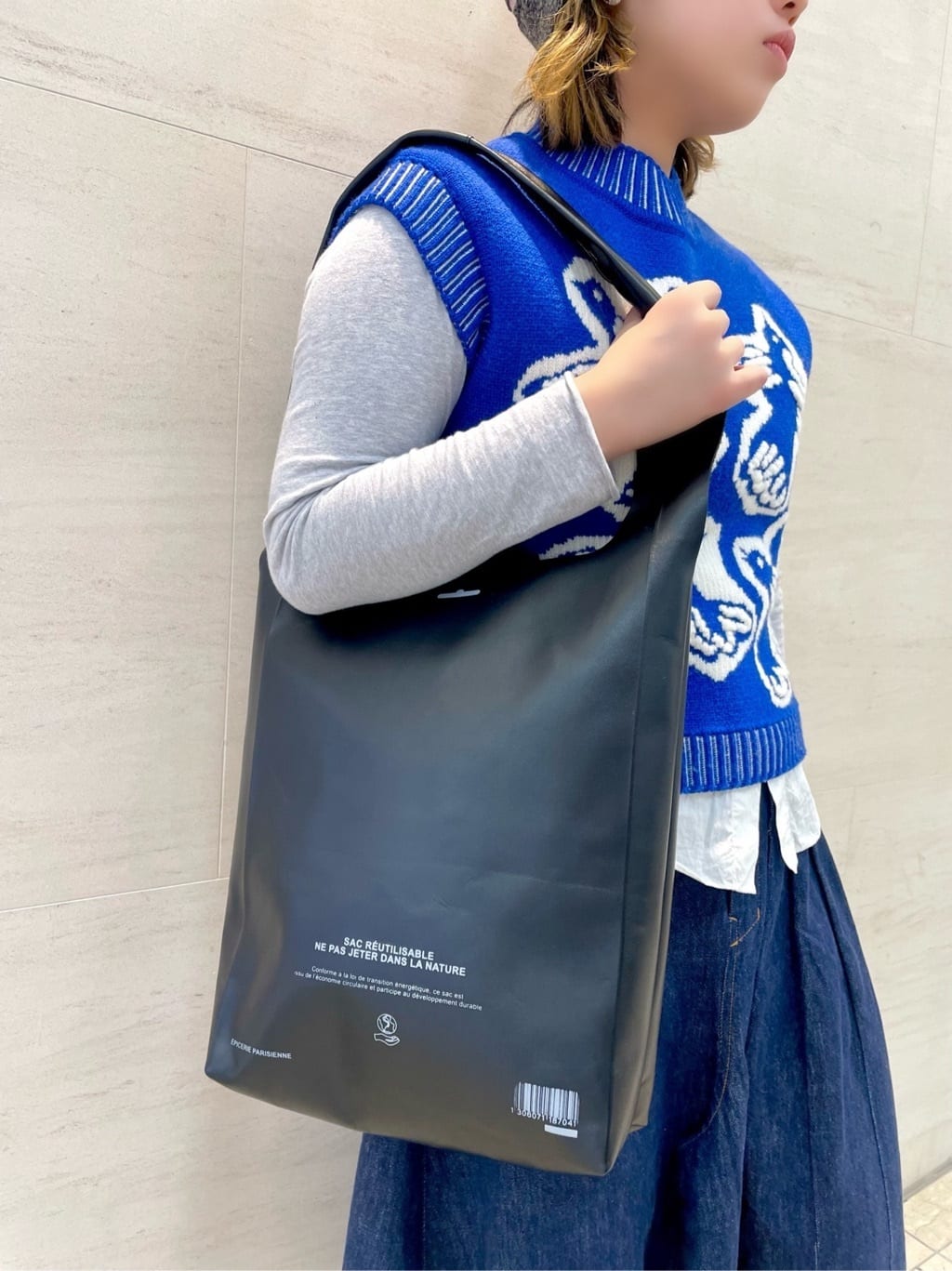 【正規取扱店】ドメスティック domestique LARGE TOTE BAG （NOIR） NOIR