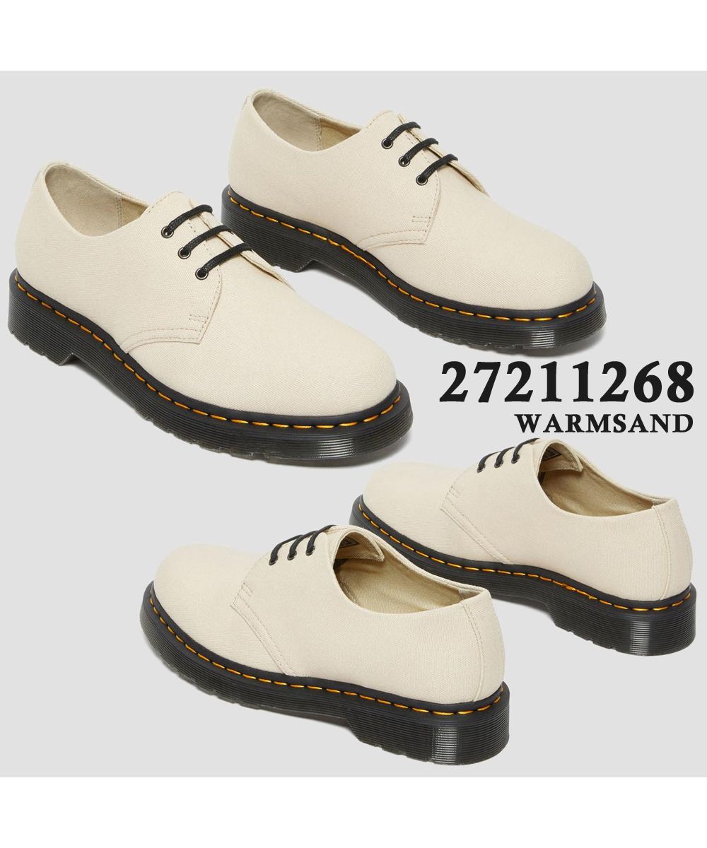 ドクターマーチン Dr.Martens Dr.Martens ドクターマーチン 国内正規品 1461 NATURAL CANVAS 3EYE SHOE ナチュラルキャンバススリーホール （27211268_WARMSAND） 27211268_WARMSAND