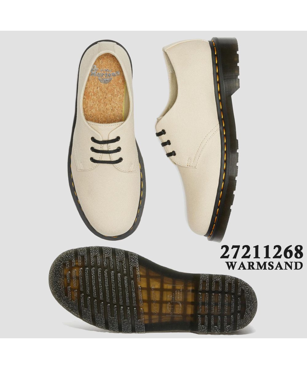 ドクターマーチン Dr.Martens Dr.Martens ドクターマーチン 国内正規品 1461 NATURAL CANVAS 3EYE SHOE ナチュラルキャンバススリーホール （27211268_WARMSAND） 27211268_WARMSAND